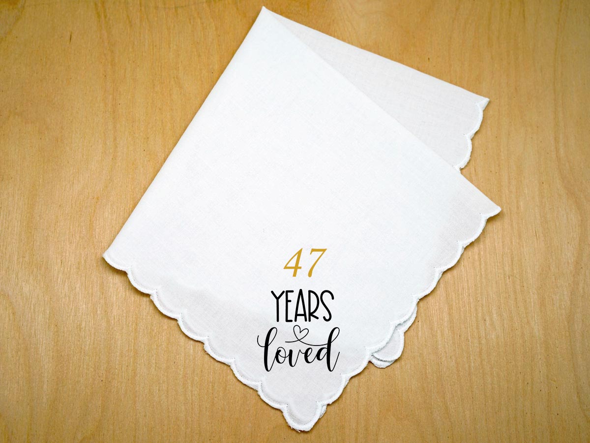 # Years Loved Customizable Anniversary Handkerchief