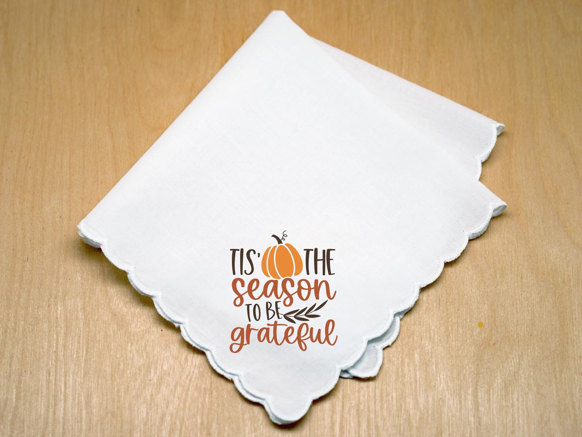 Tis the Season to Be Grateful Print Handkerchief