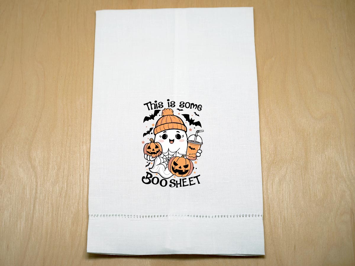 This is Some Boo Sheet Linen Guest Hand Towel