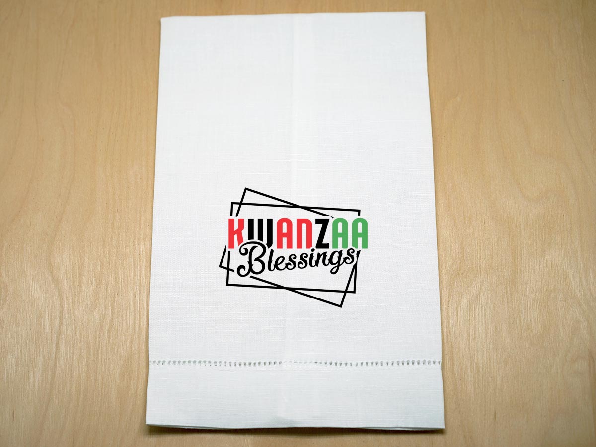 Kwanzaa Blessings Linen Hand Towel