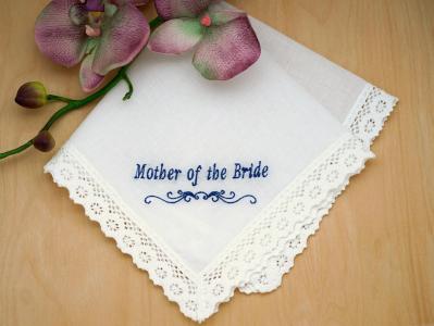 Mother of the Bride Personalized Handkerchief - Font I