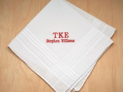 Personalized Mens Greek Fraternity Handkerchief