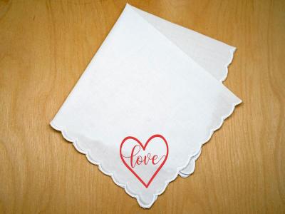 Heart Love Anniversary Handkerchief