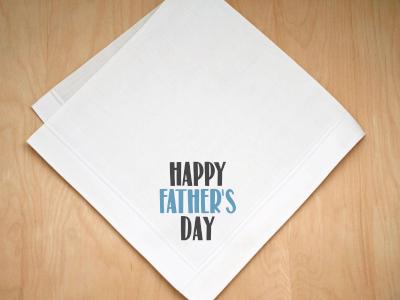 Happy Fathers Day Celebration Print Handkerchief