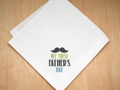 My First Fathers Day Print Handkerchief