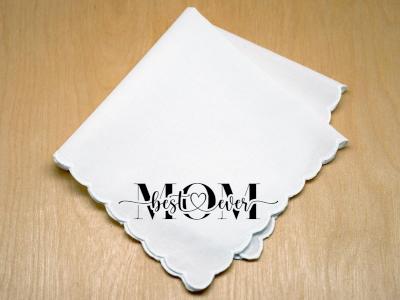 Mom Best Ever Keepsake Print Handkerchief
