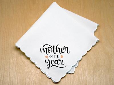 Mother Of The Year Commemorative Print Handkerchief