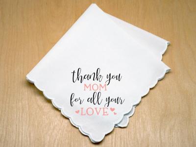 Gratitude For Mom Love Print Handkerchief
