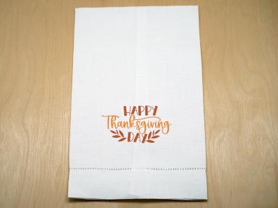 Happy Thanksgiving Day Linen Hand Towel