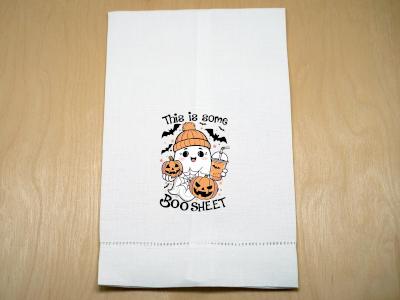 This is Some Boo Sheet Linen Guest Hand Towel