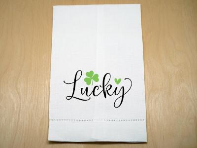 St Patrick Day Lucky Guest Hand Towel