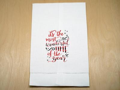 It's the Most Wonderful Time of the Year Christmas Linen Towel