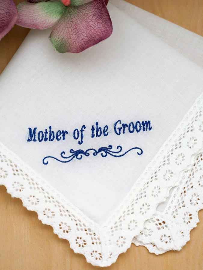 Mother Of The Groom Personalized Handkerchief Font I Set Of 3 Pink Wedding Bows Handkerchiefs