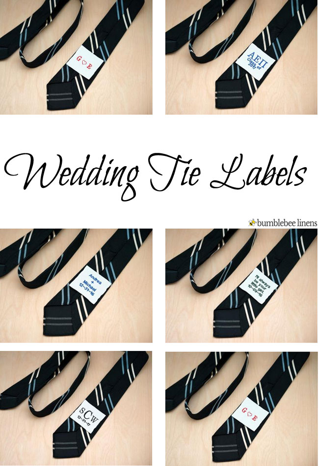 Personalized Wedding Tie Labels