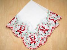 Christmas Handkerchiefs & Holiday Linens