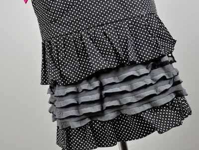 Mother and Daughter Black and White Polka Dot Apron Set