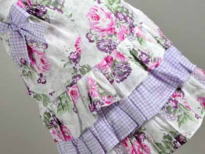 Vintage Inspired Purple and Pink Kids Apron