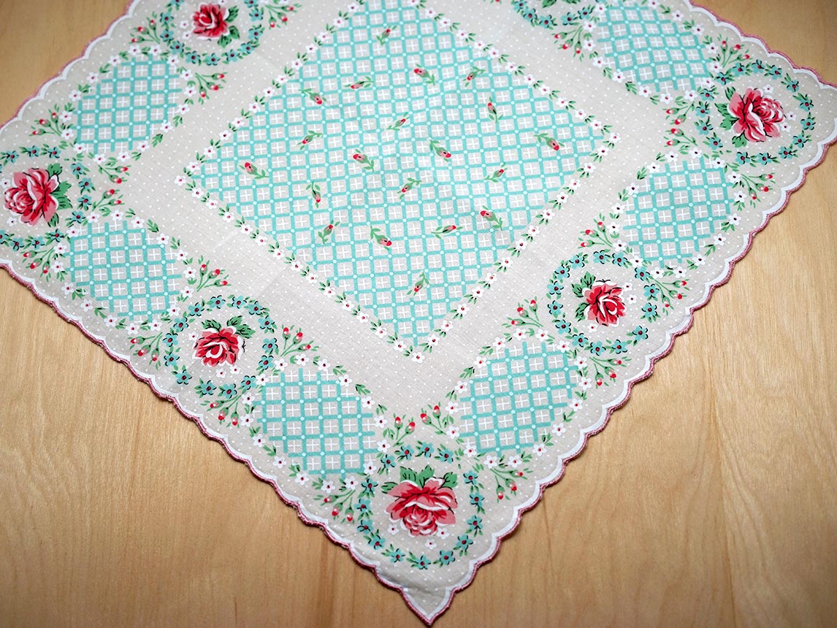 Vintage Inspired Country Picnic Print Hankie
