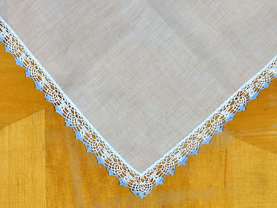 Small Blue Tip Crochet Lace