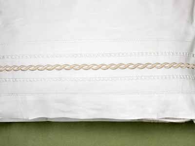 Pair of Cotton Pillowcases with an Bronze Infinity Design