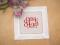 Set of 4 Monogrammed Linen Cocktail Napkins 3 Initial Font G