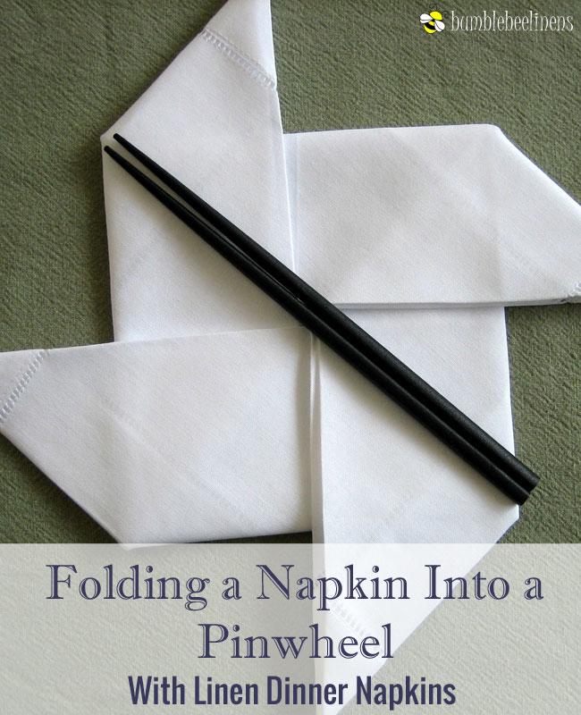 Folding A Napkin Into A Pinwheel