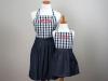 Mother and Daughter Navy Gingham Apron Set