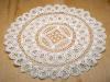 Large White Battenburg Lace Round Doily 14 inch