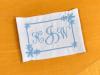 Sun Burst Monogrammed Wedding Dress Label w/ 3 Initials