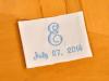 Monogrammed Wedding Dress Label w/ 1 Initial and Date