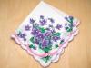Vintage Inspired Violet Bouquet Print Hankie