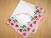 Vintage Inspired Grand Daughter Print Hankie with Daisies