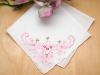 Set of 3 Pink Wedding Bows Handkerchiefs