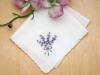 Set of 3 Wild Lavender Embroidered Handkerchiefs