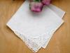 Floral German Guipure Lace Ladies Handkerchief