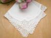 White Floral German Plauen Lace Ladies Handkerchief