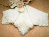 Bridal Set of 3 Different Ivory Cluny Lace Wedding Handkerchiefs