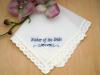 Mother of the Bride Personalized Handkerchief - Font I