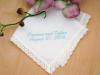 Personalized Bride Groom Wedding Date Hankie - Font L