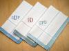 Set of 3 Personalized Woven Striped Mens Handkerchiefs Font R