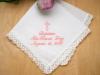 Personalize Up To 3 Lines Hankie w/ Cross - Font S