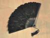 Black Battenburg Lace Fan