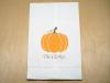Custom Print Linen Hand Towel With Pumpkin And Family Name