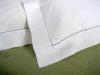 Pair of White Hemstitched Edge Standard Pillow Shams