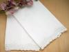 Set of 4 Cotton Hand Towels with Lace Edges