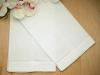 Set of 4 Ivory Linen Hand Towels with Hemstitched Edges